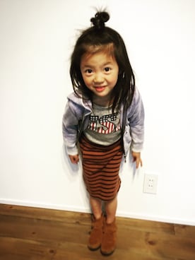 「5歳」｜「アイテム（その他シューズ）」を使った、あもあもさん（キッズ・110cm）の春コーディネート