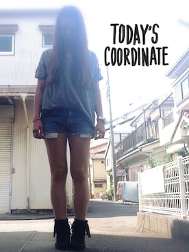 「ROXY（ロキシー）のアイテム（チュニック）」を使った、madokachangさん（レディース・168cm）の夏コーディネート
