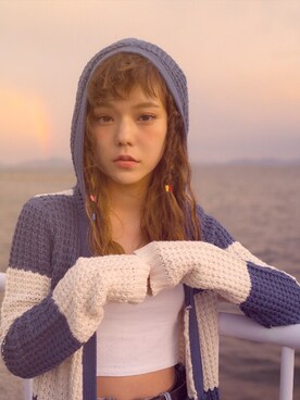 「ROXY（ロキシー）のアイテム（その他アウター）」を使った、長澤メイさん（レディース・161cm）の秋コーディネート