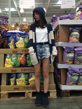 「ROXY（ロキシー）のアイテム（その他アウター）」を使った、長澤メイさん（レディース・161cm）の秋コーディネート