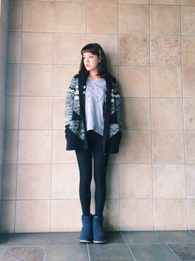 長澤メイさん(レディース・161cm)の冬コーディネート