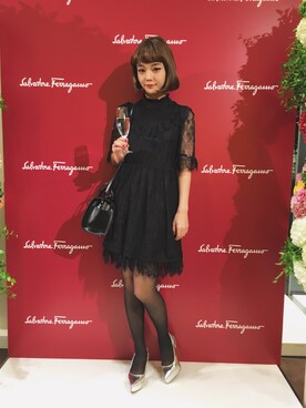 「Honey Cinnamon」｜「アイテム（パンプス）」を使った、長澤メイさん（レディース・161cm）の冬コーディネート