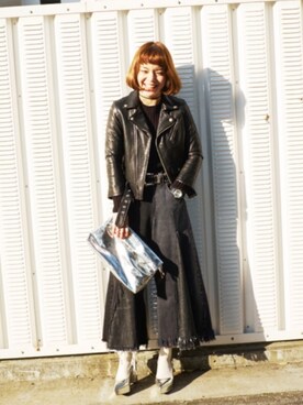 長澤メイさん(レディース・161cm)の冬コーディネート