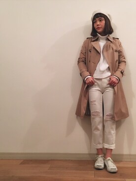 長澤メイさん(レディース・161cm)の春コーディネート