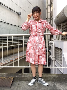 「アイテム（ワンピース/ドレス）」を使った、庄司彩夏さん（レディース・159cm・10代）の夏コーディネート