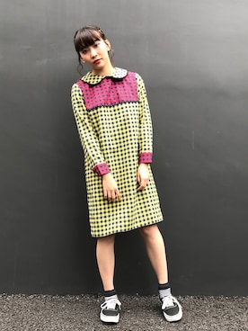 「アイテム（ワンピース/ドレス）」を使った、庄司彩夏さん（レディース・159cm・10代）の秋コーディネート