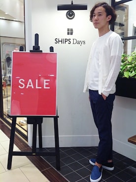 「シップスデイズ」｜樗澤さん（メンズ・175cm）の夏コーディネート