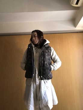 「アイテム（ダウンベスト、その他）」を使った、りーさん（レディース・148cm）の秋コーディネート