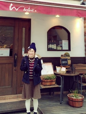 「MELLOW（メロー）のアイテム（ジャケット/アウター）」を使った、makudawellさん（レディース・152cm）の冬コーディネート