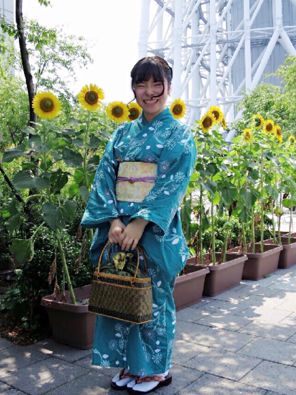 「浴衣、帯留め、江戸川花火大会、花火大会、ヘアアレンジ」｜「ヘアアレンジのアイテム（その他、その他）」を使った、３ｉ９ｕさん（レディース・145cm）の夏コーディネートの1枚目の写真