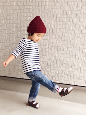 「DDのアイテム」を使った、rizさん（キッズ・90cm）の春コーディネート