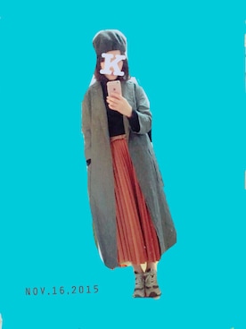 「yuni（ユニ　）のアイテム（トレンチコート）」を使った、Kさん（レディース・155cm）の秋コーディネート