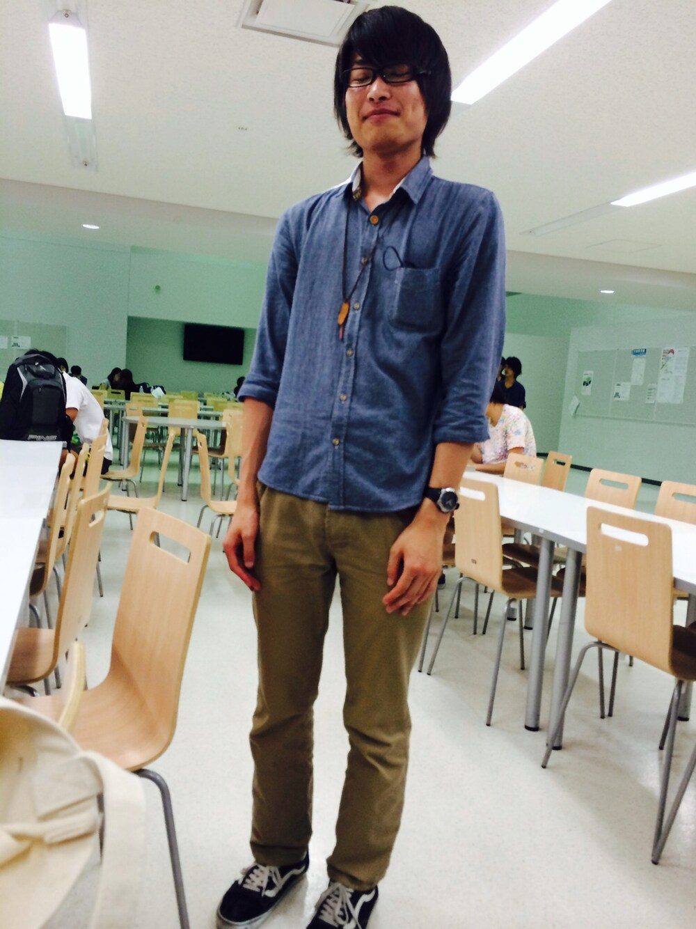 「VANSのスニーカー（スニーカー、ブラック系）」を使った、やぴねすさん（メンズ・179cm）の夏コーディネートの1枚目の写真
