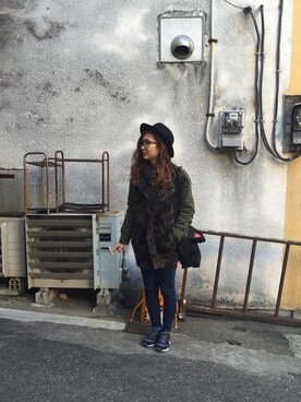 honami.uさん（レディース・158cm）の冬コーディネート