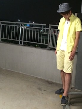 「アイテム（バングル/リストバンド）」を使った、けんぼーさん（メンズ・170cm・10代）の夏コーディネート