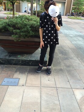 「ARMANI EXCHANGE（アルマーニエクスチェンジ）のアイテム（アクセサリー）」を使った、けんぼーさん（メンズ・170cm）の夏コーディネート