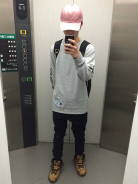 「kicks」｜「アイテム（アナログ腕時計）」を使った、けんぼーさん（メンズ・170cm）の春コーディネート