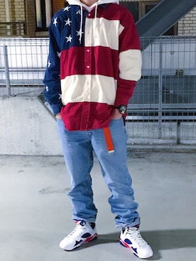 「505」｜「アイテム（スニーカー）」を使った、けんぼーさん（メンズ・170cm）の冬コーディネート