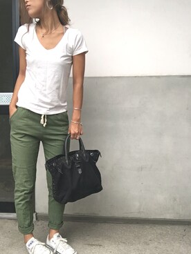 「Denim & Supply Ralph Lauren（デニムアンドサプライラルフローレン）のアイテム（バッグ）」を使った、aipoooonhさん（レディース・158cm）の秋コーディネート