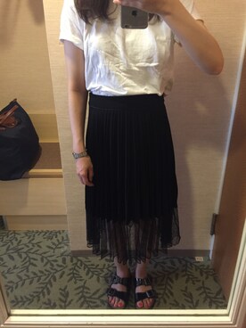 「rag & bone（ラグアンドボーン）のアイテム（スカート）」を使った、sxxxaさん（レディース・153cm）の夏コーディネート