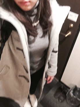 「FREE'S MART（フリーズマート）のアイテム（ダッフルコート）」を使った、Saori さん（レディース・164cm）の冬コーディネート