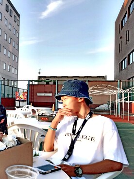 「PRIVILEGE（プリビレッジ）のアイテム」を使った、Dragon相馬さん（メンズ・174cm）の秋コーディネート