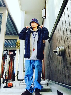 「INTERBREED」｜「アイテム（ジャケット/アウター）」を使った、Dragon相馬さん（メンズ・174cm）の春コーディネート
