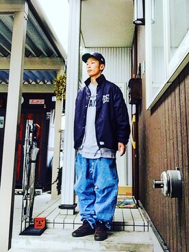 「INTERBREED」｜「アイテム（ジャケット/アウター）」を使った、Dragon相馬さん（メンズ・174cm）の春コーディネート