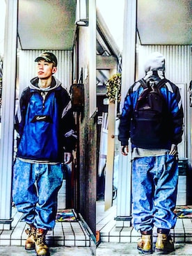 「INTERBREED」｜「アイテム（ジャケット/アウター）」を使った、Dragon相馬さん（メンズ・174cm）の春コーディネート