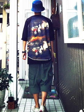 「PRIVILEGE（プリビレッジ）のアイテム」を使った、Dragon相馬さん（メンズ・174cm）の夏コーディネート