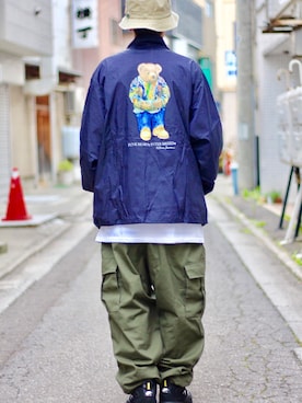 「INTERBREED（インターブリード）のアイテム（ジャケット/アウター）」を使った、Dragon相馬さん（メンズ・174cm）の秋コーディネート