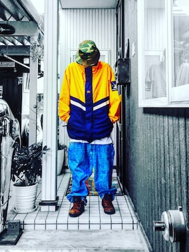 「HELLY HANSEN(ヘリーハンセン)のアイテム(ナイロンジャケット)」を使った、Dragon相馬さん(メンズ・174cm)の秋コーディネート