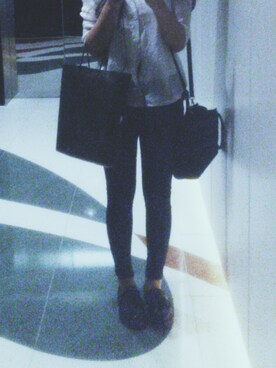 「PULL&BEAR（プルアンドベア）のアイテム（その他シューズ）」を使った、my_chungさん（レディース・168cm）の夏コーディネート