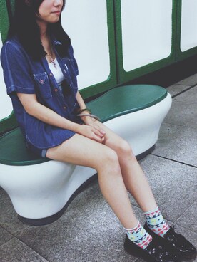 「PULL&BEAR（プルアンドベア）のアイテム（その他シューズ）」を使った、my_chungさん（レディース・168cm）の秋コーディネート