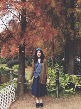 「PULL&BEAR（プルアンドベア）のアイテム（その他アウター）」を使った、my_chungさん（レディース・168cm）の冬コーディネート
