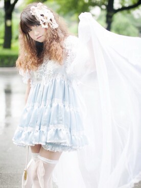 「Handmade（ハンドメイド）のアイテム（チュニック）」を使った、nivashさん（レディース・155cm）の春コーディネート