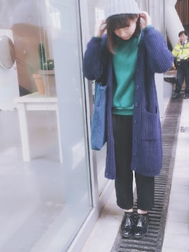 「アイテム（ピーコート）」を使った、CandyLamさん（レディース・158cm・10代）の冬コーディネート