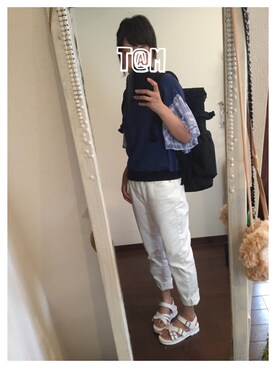 「Factor=（ファクターイコール）のアイテム（バックパック/リュック）」を使った、i_am_tamさん（レディース・153cm）の夏コーディネート