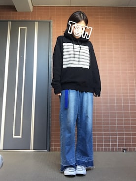 「OPENING CEREMONY（オープニングセレモニー）のアイテム（パーカー）」を使った、i_am_tamさん（レディース・153cm）の秋コーディネート