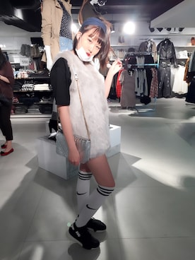 「FOREVER 21」｜「アイテム（ダッフルコート）」を使った、ギセイ👾さん（レディース・166cm）の秋コーディネート