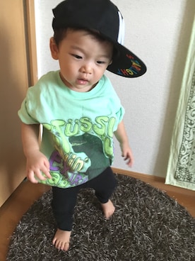 「アイテム（ラッピングキット、グリーン系）」を使った、komaさん（キッズ・80cm）の夏コーディネート