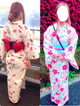 「通販」｜「アイテム（浴衣）」を使った、DNTTさん（レディース・162cm）の夏コーディネート