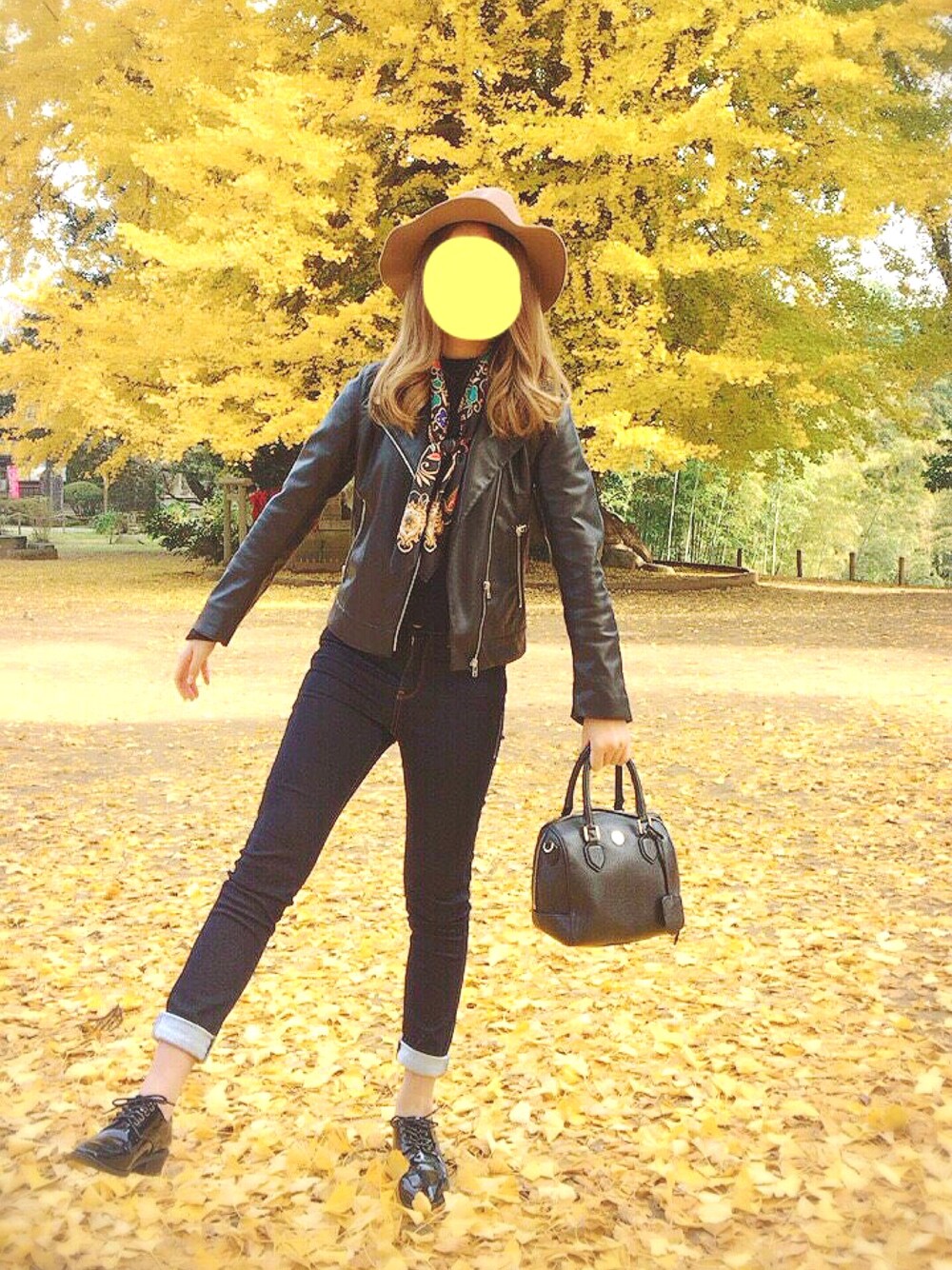 「ライダース、オトナカジュアル、アズールバイマウジー(AZUL by moussy)、ムルーア(MURUA)、GU、ローリーズファーム(LOWRYS FARM)」｜「AZUL by moussyのアイテム（ライダースジャケット、ブラック系）」を使った、DNTTさん（レディース・162cm）の冬コーディネートの1枚目の写真