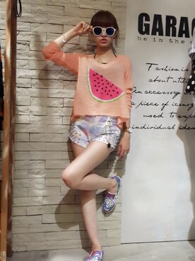 「WILDFOX」｜Misha kimさん（レディース・160cm）の夏コーディネート