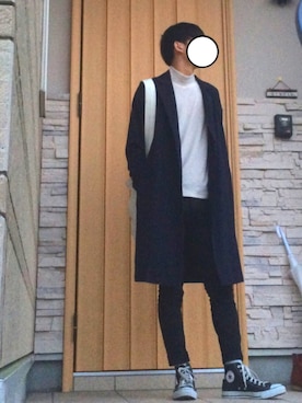 「UNIQLO（ユニクロ）のWOMEN ウルトラストレッチジーンズ（デニムパンツ）」を使った、まことさん（メンズ・169cm）の秋コーディネート