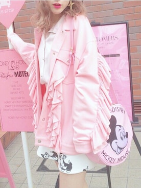 「Little sunny bite（リトルサニーバイト）のアイテム（ブルゾン）」を使った、kumicoさん（レディース・163cm）の秋コーディネート
