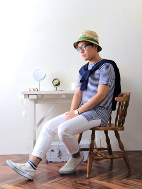 「RADOのアイテム」を使った、またたびさん（メンズ・173cm）の春コーディネート