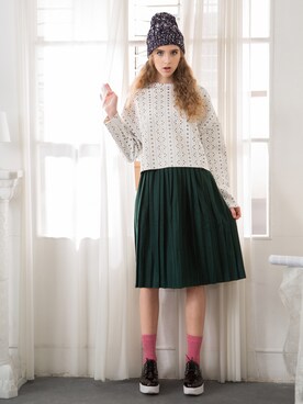 「skirt」｜「アイテム（ニットキャップ/ビーニー）」を使った、Mercyさん（レディース・170cm）の冬コーディネート