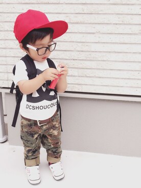 「PEZ（ﾍﾟｯﾂ）のアイテム」を使った、KANATAさん（キッズ・80cm）の夏コーディネート