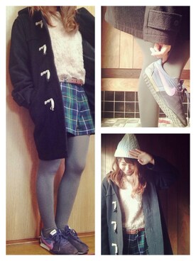 「w closet」｜「アイテム（ニットキャップ/ビーニー）」を使った、e、さん（レディース・162cm）の秋コーディネート